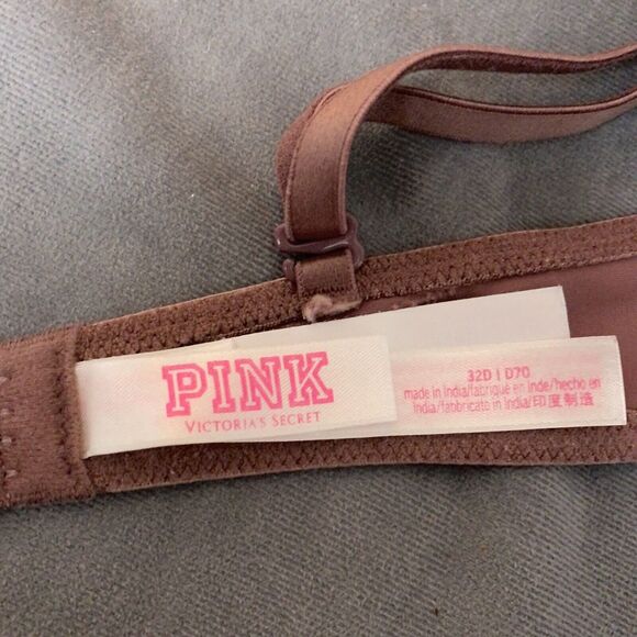 Victoria's Secret Pink Wear Everywhere T-Shirt Bra Size 32D Push Up Bra Mauve - Picture 7 of 8